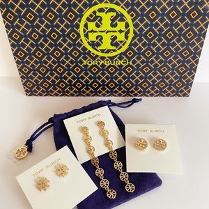Tory Burch Designer 3 Pair Earring Bundle